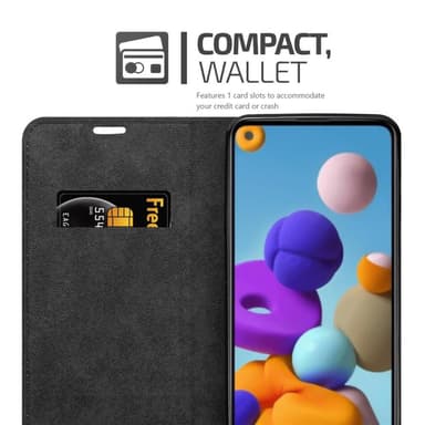 Samsung Galaxy A21 lommebokdeksel case (svart)