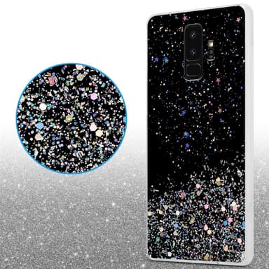 Samsung Galaxy S9 PLUS Silikondeksel Glitter (svart)