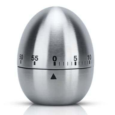 Egg Timer Rustfritt stål Kjøkken Timer (sølv)
