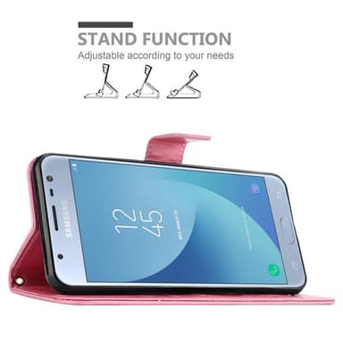 Samsung Galaxy J3 2017 lommebokdeksel Blomster (rosa)