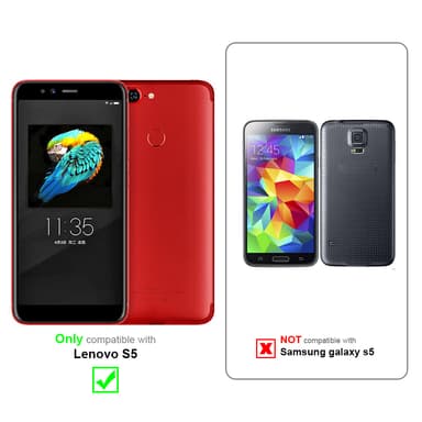 Lenovo S5 lommebokdeksel case (rød)