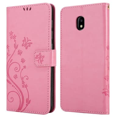 Samsung Galaxy J3 2017 lommebokdeksel Blomster (rosa)