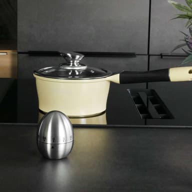 Egg Timer Rustfritt stål Kjøkken Timer (sølv)