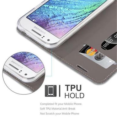 Samsung Galaxy J1 2015 lommebokdeksel etui (grå)