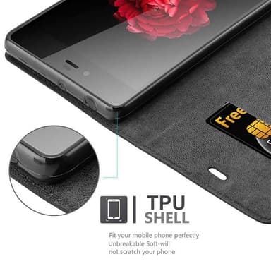 ZTE Nubia Z9 MAX lommebokdeksel case (svart)