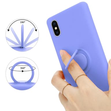 Deksel iPhone XS MAX Ring Case (lilla)