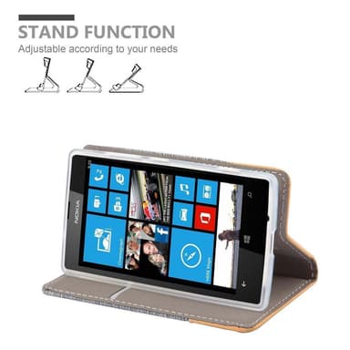 Nokia Lumia 520 / 521 lommebokdeksel etui (grå)