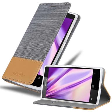 Nokia Lumia 520 / 521 lommebokdeksel etui (grå)