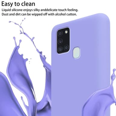 Deksel Samsung Galaxy A21s med Halskjede (lilla)