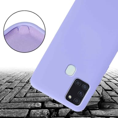 Deksel Samsung Galaxy A21s med Halskjede (lilla)