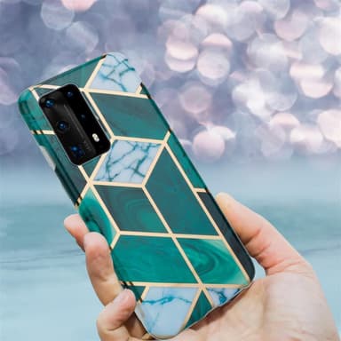 Huawei P40 lommebokdeksel etui (grønn)