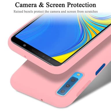 Samsung Galaxy A7 2018 silikondeksel case (rosa)