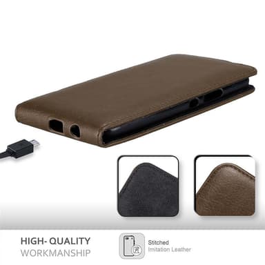 Motorola MOTO X4 deksel flip cover (brun)