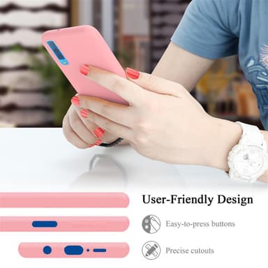 Samsung Galaxy A7 2018 silikondeksel case (rosa)