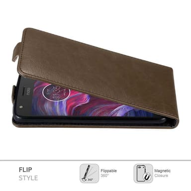 Motorola MOTO X4 deksel flip cover (brun)