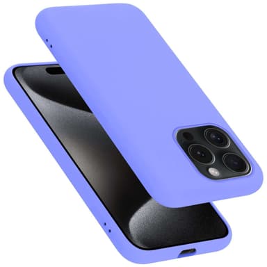 iPhone 15 PRO silikondeksel case (Lilla)