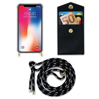 iPhone X / XS Deksel med Halskjede (svart)