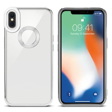 iPhone X / XS silikondeksel Krom case (gjennomsiktig)