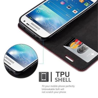 Samsung Galaxy S4 MINI lommebokdeksel case (rød)
