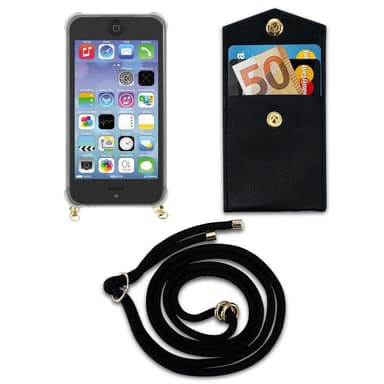 iPhone 5 / 5S / SE 2016 Deksel med Halskjede (svart)
