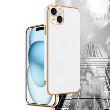 iPhone 15 silikondeksel case (Hvit)