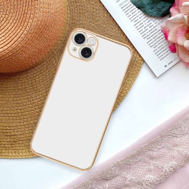 iPhone 15 silikondeksel case (Hvit)