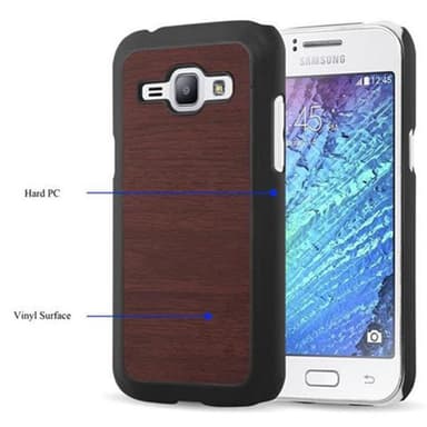Samsung Galaxy J1 2015 Hardt Deksel Case (brun)