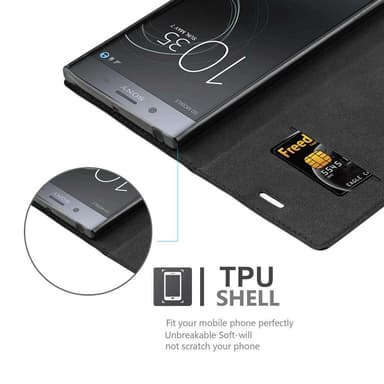 Sony Xperia XZ1 COMPACT lommebokdeksel case (svart)
