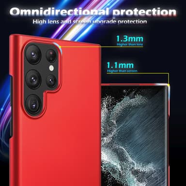 Deksel Samsung Galaxy S22 ULTRA Case Cover (rød)