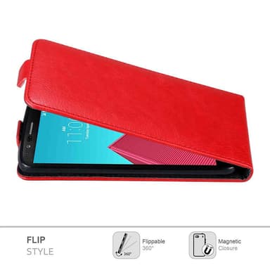 LG G4 / G4 PLUS deksel flip cover (rød)