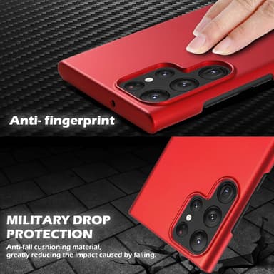 Deksel Samsung Galaxy S22 ULTRA Case Cover (rød)