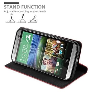 HTC ONE M8 lommebokdeksel case (rød)