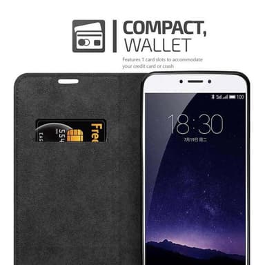 MEIZU MX6 lommebokdeksel case (svart)