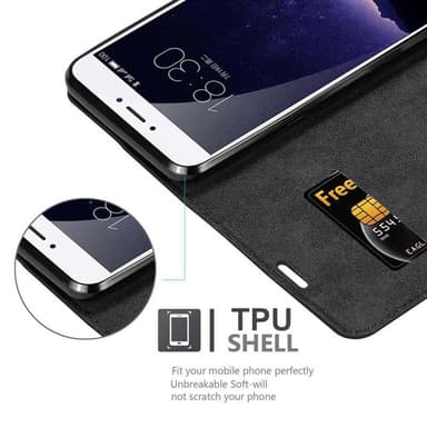 MEIZU MX6 lommebokdeksel case (svart)