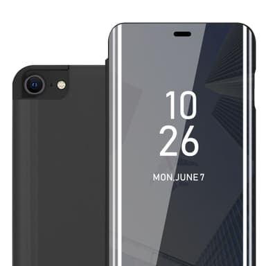 iPhone 7 / 7S / 8 / SE 2020 lommebokdeksel etui (svart)