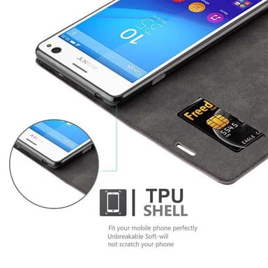 Sony Xperia C4 lommebokdeksel case (brun)