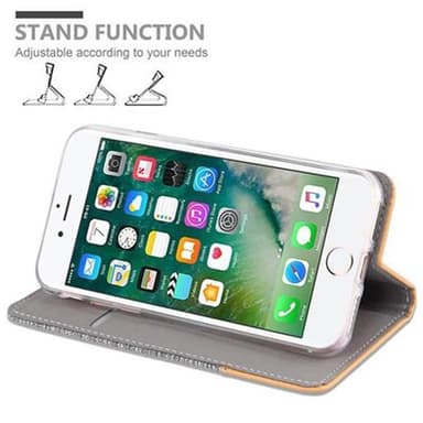 iPhone 7 / 7S / 8 / SE 2020 lommebokdeksel etui (grå)