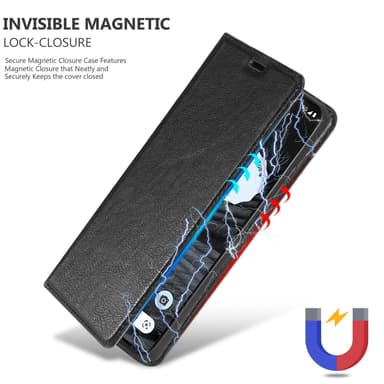 Google PIXEL 7 PRO lommebokdeksel case (svart)
