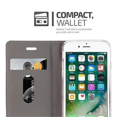 iPhone 7 / 7S / 8 / SE 2020 lommebokdeksel etui (grå)