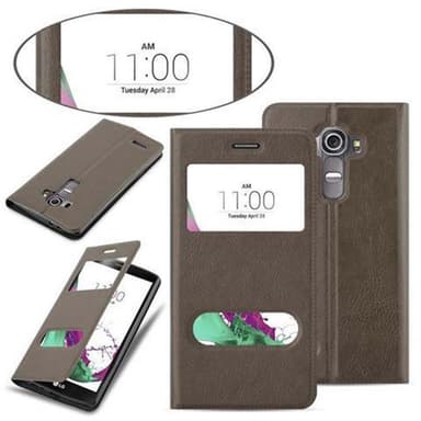 LG G4 / G4 PLUS lommebokdeksel cover (brun)
