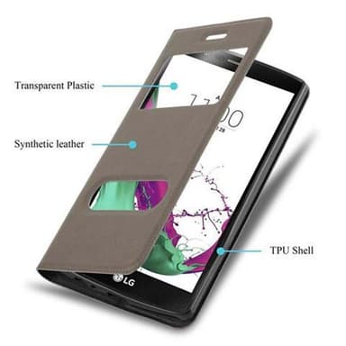 LG G4 / G4 PLUS lommebokdeksel cover (brun)