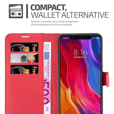 Xiaomi Mi 8 Deksel Etui Case (rød)