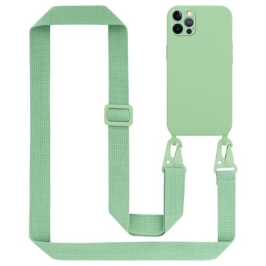 Deksel iPhone 12 / 12 PRO med Halskjede (grønn)