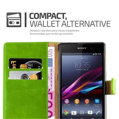 Sony Xperia Z1 lommebokdeksel etui (grønn)