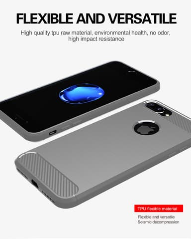 Deksel iPhone 7 PLUS / 7S PLUS ultra slim (grå)