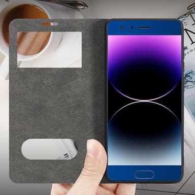 Honor 9 lommebokdeksel cover (svart)