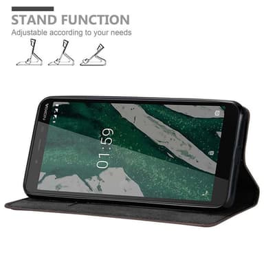 Nokia 1 PLUS lommebokdeksel case (brun)