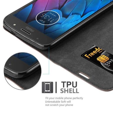 Motorola MOTO G5S lommebokdeksel case (brun)
