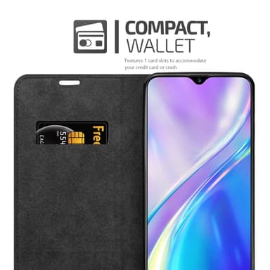 Realme X2 / XT / Oppo K5 lommebokdeksel case (svart)