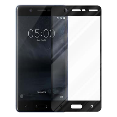 Nokia 5.1 Skjermbeskytter Skärmskydd (svart)